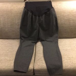 A:Glow maternity dress pants full belly band panel